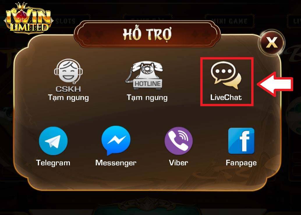 Nhấp vào biểu tượng LiveChat để nhân viên tư vấn