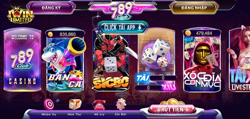 Giao diện cổng game 789 Club