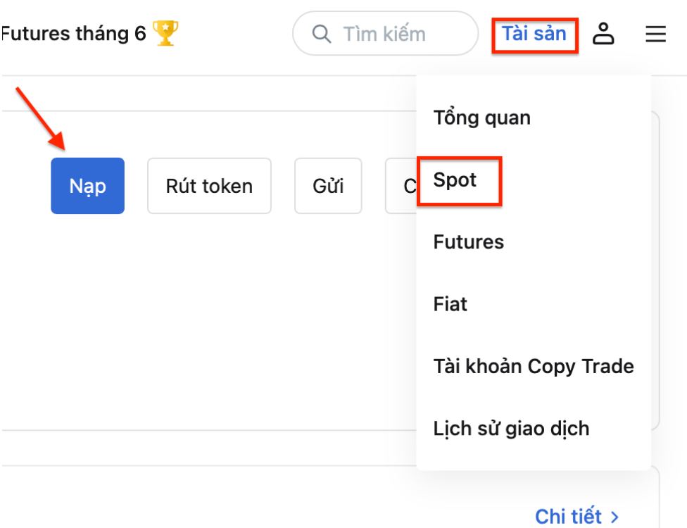 Nạp tiền mexc